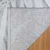 Gertmenian 6'5"x9'6" Paseo Paume Woven Indoor/Outdoor Accent Rug Gray: Machine Made, Fade-Resistant, Botanical Pattern - 3 of 4