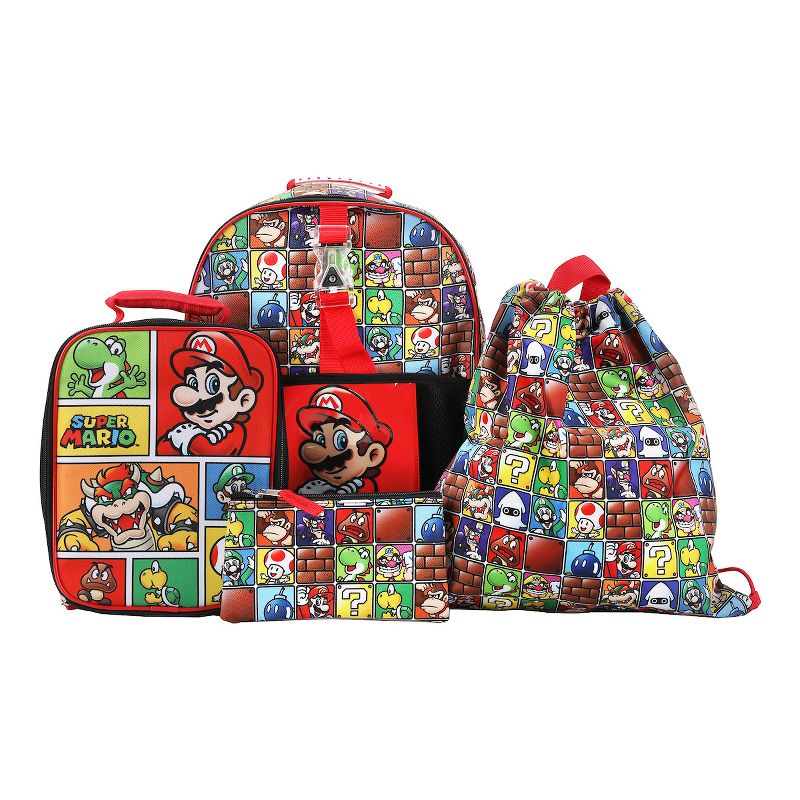 Super Mario Brothers 5-Piece Backpack & Lunchbox Set, 2 of 7