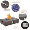 50000 BTU Outdoor Rectangular Propane Fire Pit Table with Glass Wind Guard, Glass Beads & Rain Cover - 4 of 4