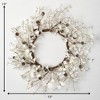 Sullivans 19" Artificial White Eucalyptus Cone Wreath - 4 of 4