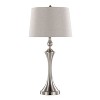 LumiSource (Set of 2) Flint 30" Contemporary Table Lamps Brushed Nickel with Taupe Textured Shade and Built-in USB Port from Grandview Gallery - 2 of 4