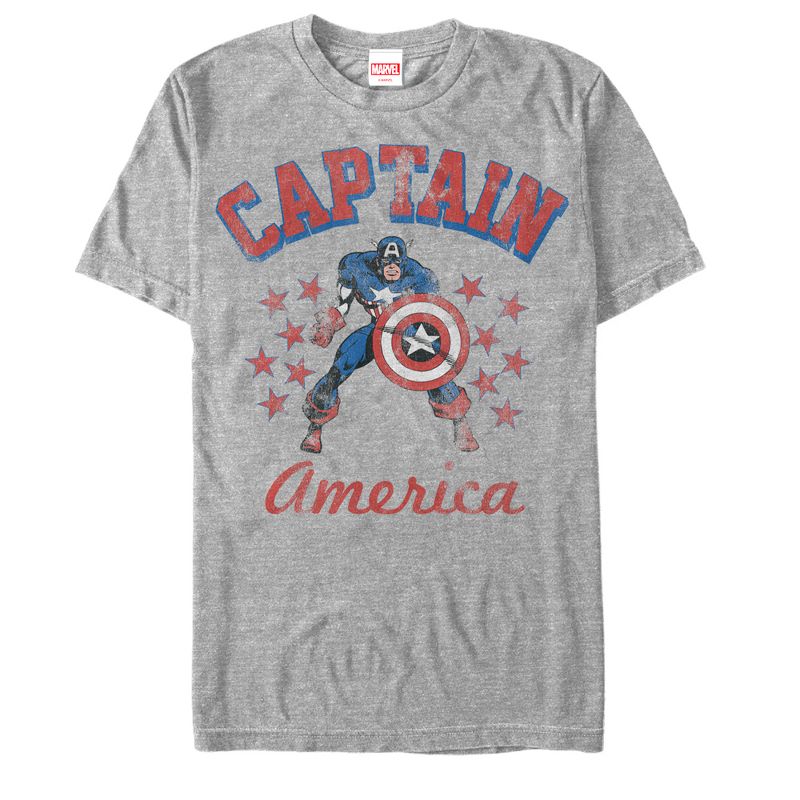 Men's Marvel Classic Captain America Stars T-Shirt, 1 of 5
