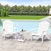 Christopher Knight Home Bellwood Outdoor Acacia Wood Folding 3 Piece Adirondack Chat Set with Cup Holders - 2 of 4