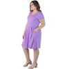 Plus Size Scoop Neck Knee Length Pleated Pocket Dress - 24seven Comfort Apparel™ - 2 of 4