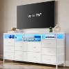 10 Drawer Dresser TV Stand,63" W Long Fabric Dresser Entertainment Center - 3 of 4