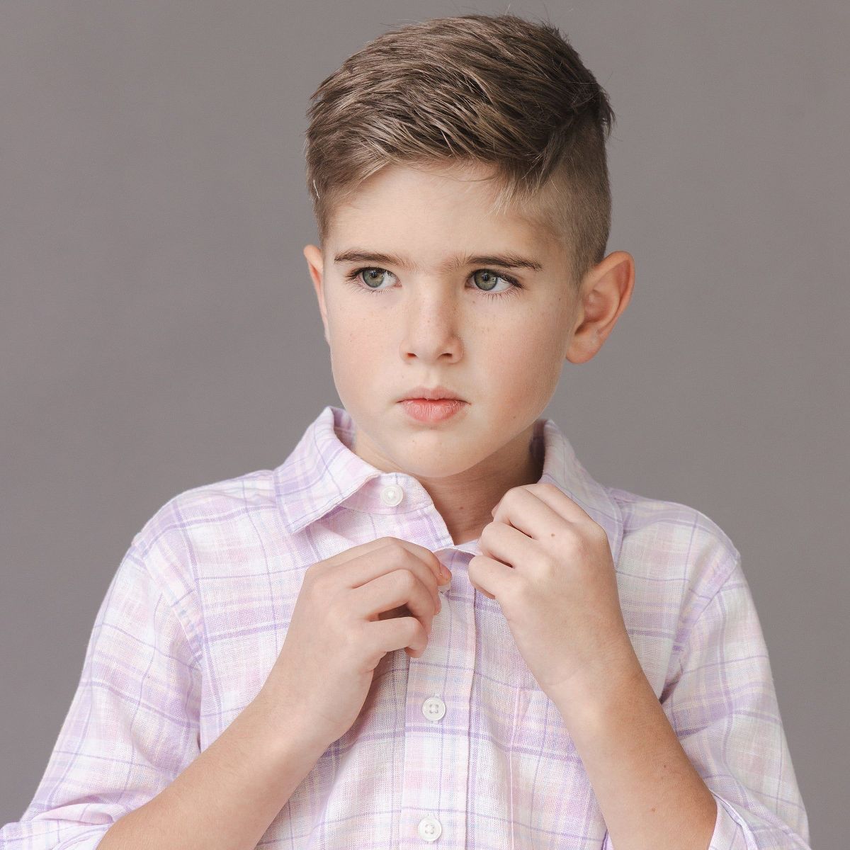 Hope & Henry Boys' Linen Long Sleeve Button Down Shirt, Kids - thumbnail 3