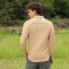 Campus Sutra Men Men's Buff Beige Micro Hexagon-Lined Shirt - 4 of 4