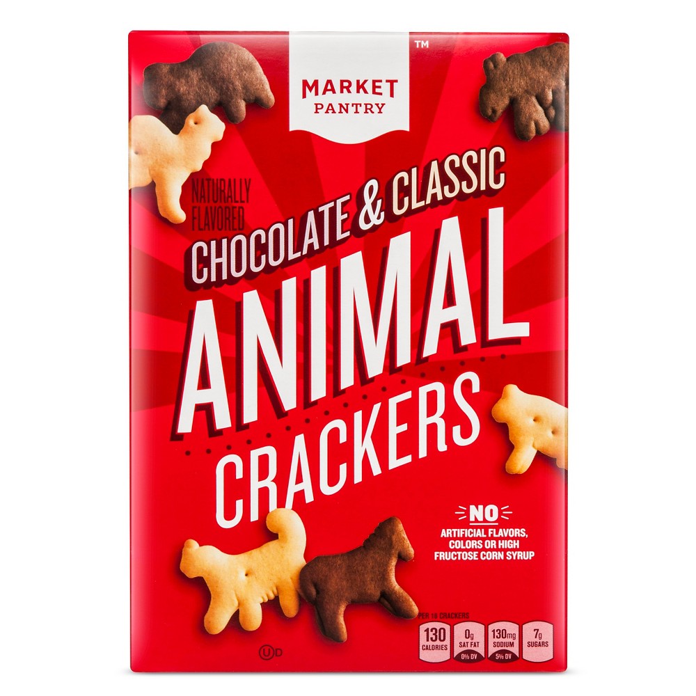MARKET PANTRY, ANIMAL CRACKERS, CHOCOLATE & CLASSIC, CHOCOLATE & CLASSIC