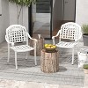 Tangkula 2 Pieces Cast aluminum patio chair bistro dining chair outdoor cast aluminum chair - 2 of 4
