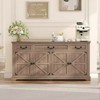 Dyonery 65 "Large buffet storage cabinet, farmhouse kitchen cutlery cabinet buffet, 3 drawers and 4 doors, living room storage cabinet - 3 of 4