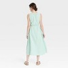 Women's Belted Gauze Midi A-Line Dress - Universal Thread™ - 2 of 3