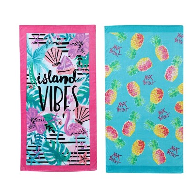 Island Vibes Pineapple Playtime Assorted Printed Beach Towel - Betseyville