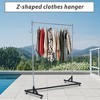 Z Rack, Portable Rolling Clothes Rack, Heavy Duty Garment Rack with Nesting Base, Commercial Clothing Rack with Wheels for Living Room, Bedroom - 4 of 4