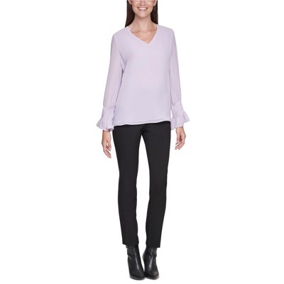 Calvin Klein Womens Solid Pullover Blouse