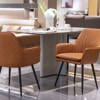 KTMBDW Set of 2 Dining Chairs with Back, Faux Leather Upholstered Modern Accent Chairs with Metal Legs for Dining Room - 3 of 4