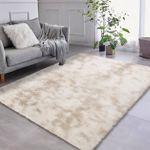 Fluffy Area Rug- Shag Area Rug for Living Room, Shaggy Large Indoor Thick Living Room Carpet with Non-Slip Backing, Soft Plush Carpet - 1 of 4