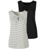Women's 2 Pk Pleated Keyhole Tops - LASCANA - 4 of 4