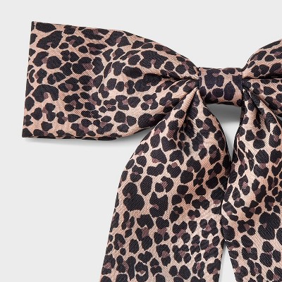 Girls' Satin Leopard Printed Bow - art class Black/Brown - image 3