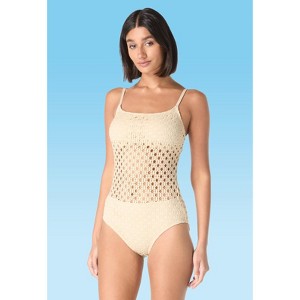 Carmen Marc Valvo Scoop Neck One Piece - 1 of 3