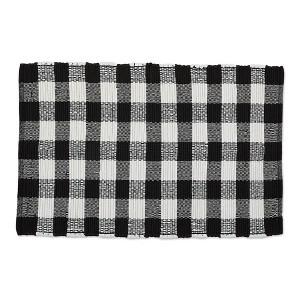 Design Imports Buffalo Check Chindi - Black & White - 26 X 40 In - 1 of 4