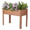 Okak Elevated Raised Garden Bed with Legs Wooden Planter Box for Vegetables, Flowers, Herbs, Outdoor Gardening, 31" x 16" x 30"/40" x 20" x 31" - 3 of 4