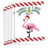 Big Dot of Happiness Flamingle Bells - Fill-in Tropical Flamingo Christmas Party Invitations (8 Count) - 2 of 4