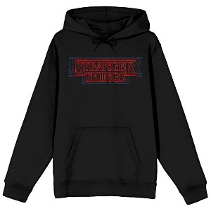 Stranger Things Classic Title Art Men’s Black Graphic Hoodie - 1 of 4