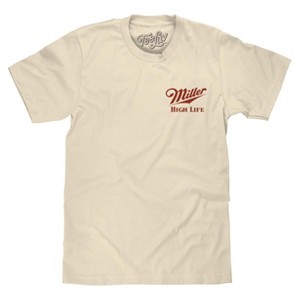 Tee Luv Miller High Life The Champagne of Beers Double Sided Logo T-Shirt - 1 of 3