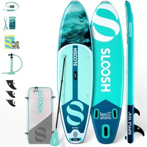 SLOOSH 126'' Ripple Inflatable Stand Up Paddle Board SUP with Premium Accessories, Non-Slip EVA Deck, Bag Included for Youth & Adults Water Adventure - 1 of 4