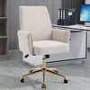 Okak Modern Velvet Ergonomic Adjustable Office Chair Living Room Furniture,Small Swivel Task Chair for Office,Study,Studio - 3 of 4