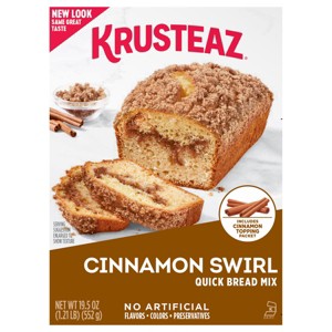 Krusteaz Cinnamon Swirl Quick Bread Mix, 19.5 OZ - 1 of 4