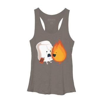 Women's Design By Humans Fire Hug By radiomode Racerback Tank Top