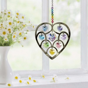 Woodstock Crystal Suncatchers, Heart of Hearts Confetti, Crystal Wind Chimes For Inside, Office, Kitchen, Living Room Decor, 4.5"L - 1 of 4