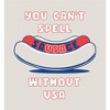 Americana You Can't Spell Sausage Without USA Long Sleeve Adult Hooded Sweatshirt - 2 of 2