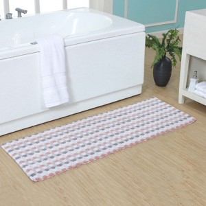 Home Weavers Orion Collection 100% Cotton Bathroom Rug, Non Slip Bath Mat Water Absorbent Soft Shaggy Mat Machine Washable - 1 of 4