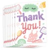 Big Dot of Happiness Pajama Slumber Party - Girls Sleepover Birthday Party Thank You Cards (8 count) - 2 of 4