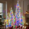 Hrinhom 5-Set Artificial Christmas Tree With Snow Flocking,4FT/6FT/8FT,11 Lighting Modes - 3 of 4