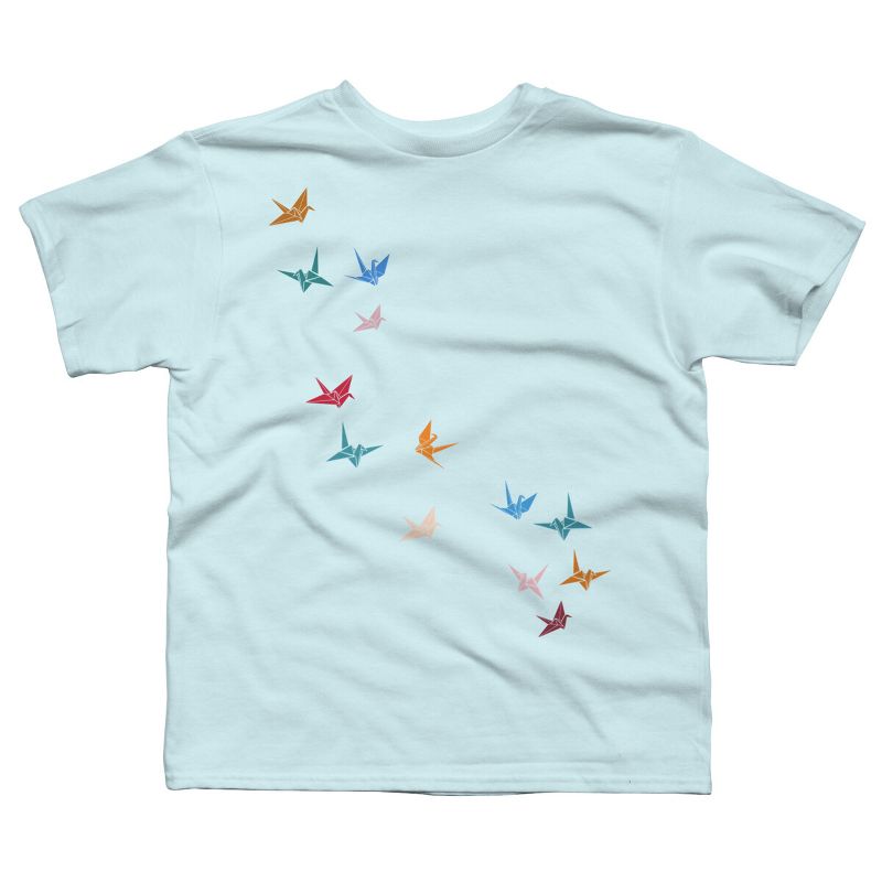 Boy's Design By Humans Flying Paper Cranes Birds By Magnussons T-Shirt, 1 of 4
