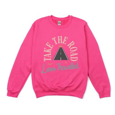 Simply Sage Market Women's Graphic Sweatshirt Road Less Traveled Road