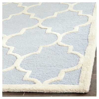Hand-tufted Cambridge Light Blue Wool Accent Rug, 2' x 3'