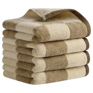 REGALWOVEN Bathroom Checkered Cotton Face Decorative Hand Towel Set 14" x 28" - 1 of 4
