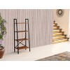 Leon 5 Tier Modern Ladder Bookshelf Organizers, Metal Frame Bookshelf for Small Spaces in Your Living Rooms, Office Furniture Bookcase, Walnut - 2 of 4