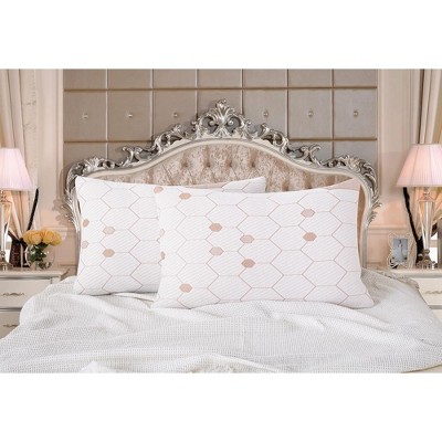 King Copper Infused Cooling Memory Foam Pillows with Washable Cover