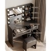 HYLEORY Vanity Set with Mirror, Power Outlet and 10 Lights, Makeup Table with 3 Drawers,3 Color Modes Available for Bedroom - 4 of 4