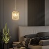 YIYIBYUS 1-Light Silver Modern Crystal Shaded Pendant Light with Adjustable Height - 3 of 4