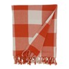 Saro Lifestyle Saro Lifestyle Cotton Throw With Buffalo Plaid Design, Orange, 50"x60" - 2 of 4