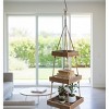 Hanging Three Tier Recycled Wood Display 14x14 inch – Jute Rope Accent by Kalalou - 2 of 3