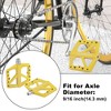 Unique Bargains Nylon Rear Foot Peg Flat Pedal Footrests Fit 9/16 Inch Axles BMX MTB Bicycle Yellow 1 Pair - 2 of 4