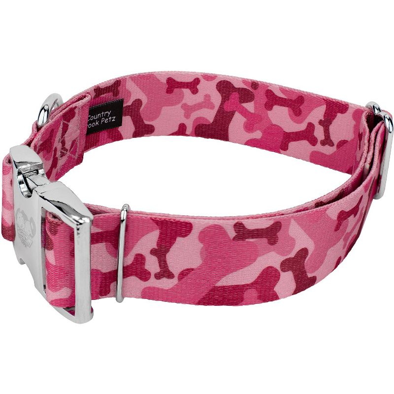 Country Brook Petz 1 1/2 Inch Premium Pink Bone Camo Dog Collar, 2 of 6
