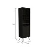Gulches 8 Bottle Wine Rack 4.4''H x 4.4''W, 4 Steel Legs 7.5''H, Lower 2 Door Cabinet and Middle Prep Shelf with Metal Rail - 4 of 4